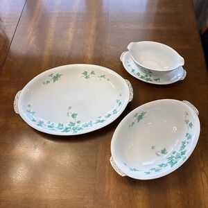 Caprise Sango China Occupied Japan Aladdin Ivy  Platter , Gravy Boat , Serving B